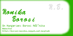 monika borosi business card